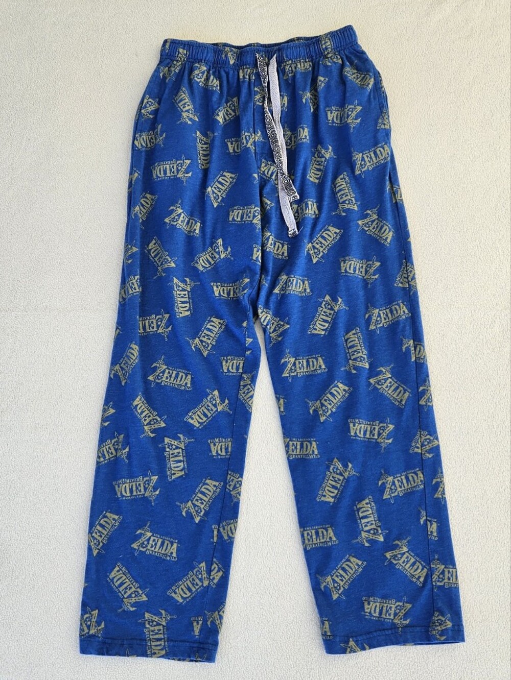 The Legend of Zelda Blue Logo Lounge Pants Size M